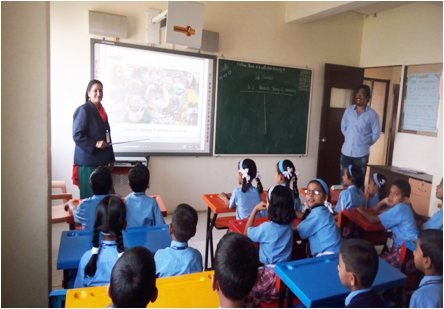 Students in a classroom at Modak International School